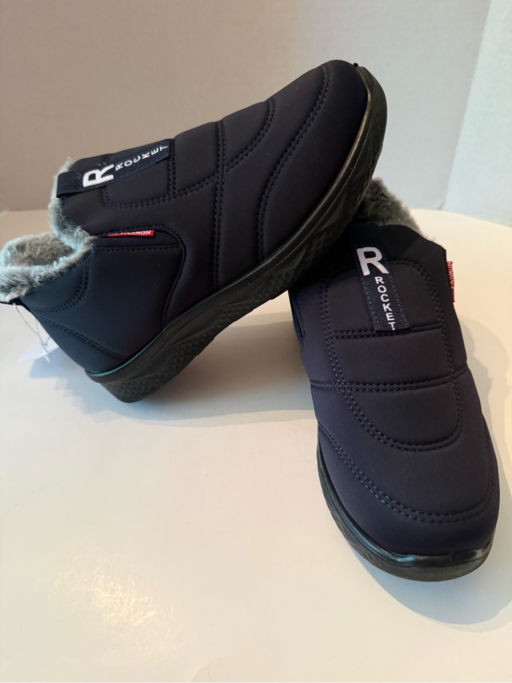 Shibever Rocket Navy Fur Lined Slip-On Winter Shoes New Women’s EU 41, US 10.5